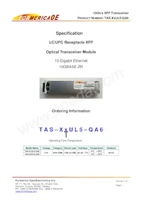 TAS-X5UL5-QA6 Datasheet Cover
