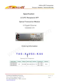 TAS-X5US5-KA6 Datasheet Cover