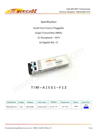 TIM-A1E61-F12數據表 封面