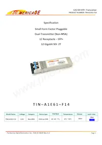 TIN-A1E61-F14 Datasheet Cover