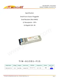 TIN-A1EO1-F15數據表 封面