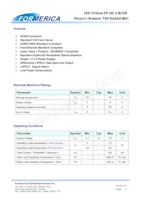TSP-D2AA2-M21 Datasheet Pagina 2