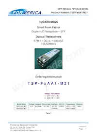 TSP-F2AA1-M21 Datasheet Copertura