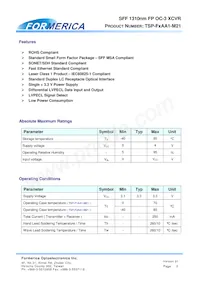 TSP-F2AA1-M21 Datasheet Pagina 2