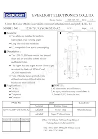 1259-7SURSYGW/S530-A2 Datasheet Cover