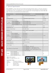 4DLCD-50800480-CTP Datasheet Pagina 3