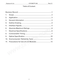 DT070BTFT-HB Datasheet Page 3