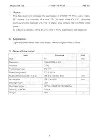 DT070BTFT-PTS1 Datasheet Pagina 4