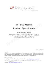 DT070CTFT-PTS Datasheet Copertura