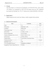 DT070CTFT-PTS Datasheet Pagina 4