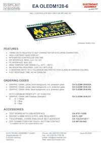 EA OLEDM128-6LWA Datenblatt Cover
