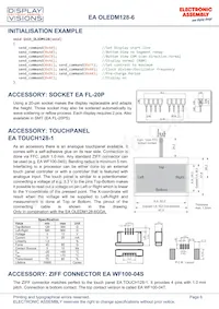 EA OLEDM128-6LWA數據表 頁面 6