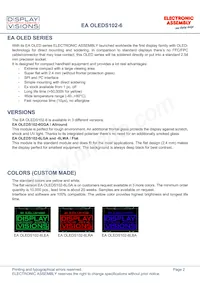 EA OLEDS102-6GGA Datenblatt Seite 2