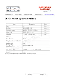 EA TFT050-84ATS Datasheet Pagina 4
