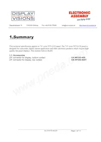 EA TFT070-84ATP Datasheet Pagina 3
