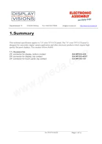 EA TFT070-84ATS Datasheet Pagina 3