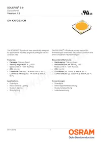 GW KAFGB3.CM-QQQS-40S3 Datasheet Cover
