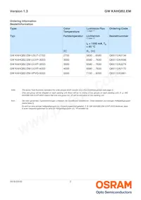 GW KAHQB2.EM-VPVQ-50S3-T02 Datasheet Page 2