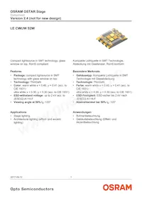 LE CWUW S2W-LZMX-CHCL+NXNY-UW Datasheet Cover