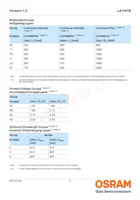 LA P47B-T2V1-24-1-Z Datasheet Page 5
