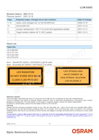 LCW E6SG-U2AB-Q3R5-Z Datasheet Pagina 17