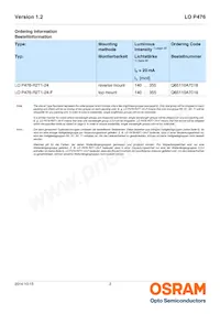 LO P476-R2T1-24-Z Datasheet Page 2