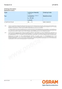 LP A675-N1P2-25-Z 데이터 시트 페이지 2