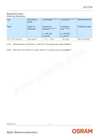 LP T776-L1M2-25 Datasheet Page 2