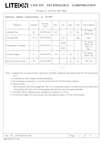 LTW-G673VS-CM Datasheet Pagina 3