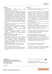 LW M673-Q1R2-5K8L-Z Datasheet Page 16