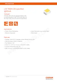 LW T6SH.CB-CZEY-FK0PM0-Z664-50-R18-Z Datasheet Copertura