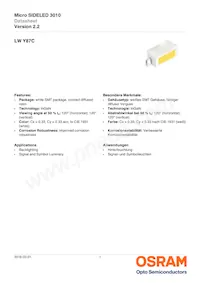 LW Y87C-T1U1-3K8L-Z Datasheet Cover