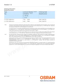LY ETSF-AABA-35-1-50-R18-Z Datasheet Page 2