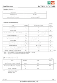 VCFW1151CA3S-TR Datasheet Page 3