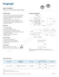 DA03-11SURKWA Datasheet Cover