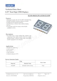 ELSD-406SYGWA/S530-E2/S290 Datasheet Cover
