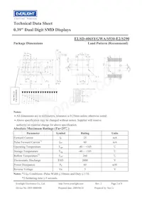 ELSD-406SYGWA/S530-E2/S290 Datasheet Pagina 2