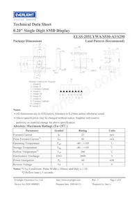 ELSS-205UYWA/S530-A3/S290 데이터 시트 페이지 2