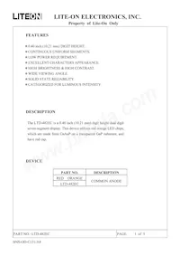 LTD-482EC Datasheet Copertura