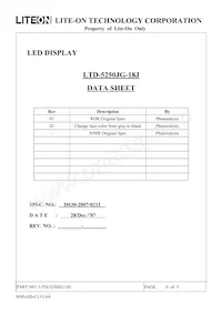 LTD-5250JG-18J Datasheet Cover
