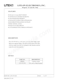 LTS-7671GN Datasheet Cover