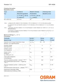 SFH 4056-NQ數據表 頁面 2