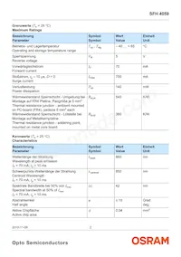 SFH 4059-Z Datenblatt Seite 2
