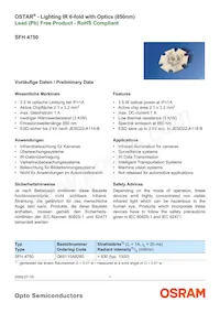 SFH 4750 Datasheet Cover