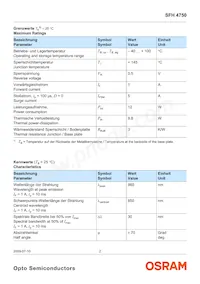 SFH 4750 Datasheet Page 2