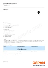 SFH 4941 Datasheet Cover