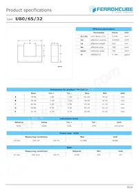 U80/65/32-3C90 Datasheet Cover