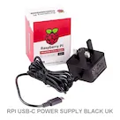 RPI USB-C POWER SUPPLY BLACK UK